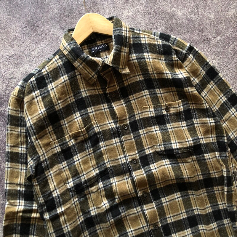 Outer Veterano Flannel Wool UN*QQ*LO Second Size M,Bahan Tebal,outer flannel second outer flanel sec