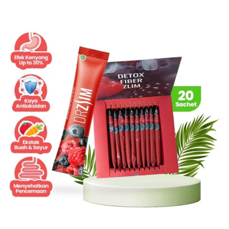DRZLIM Detox Fiber Zlim Minuman Slim Diet Pelancar Pencernaan 20 & 10 Sachet Drzlim Official Shop Dr