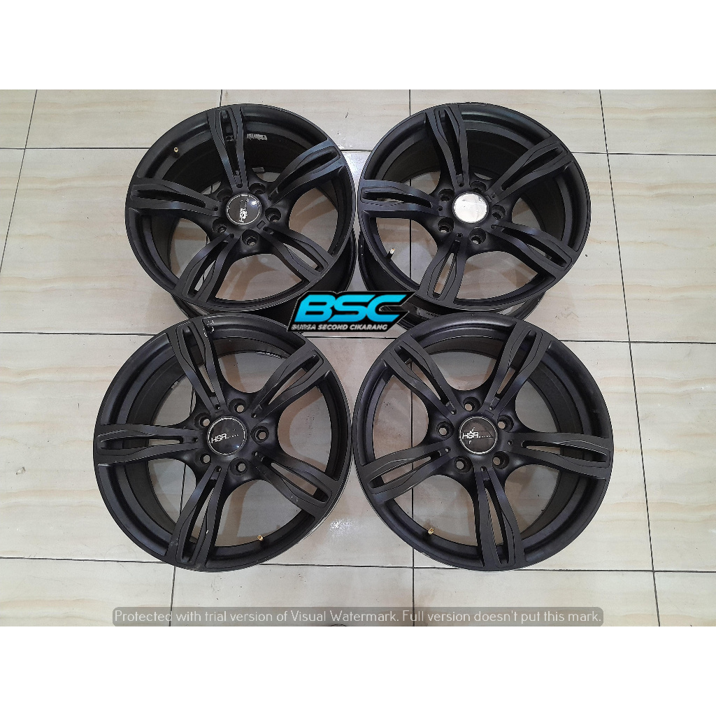 Velg Mobil Bekas BMW R17 Lebar 8 HSR Mezut Pcd 5x120 Et 35 Ring 17 Warna Hitam Buat VW Touareg BYD C