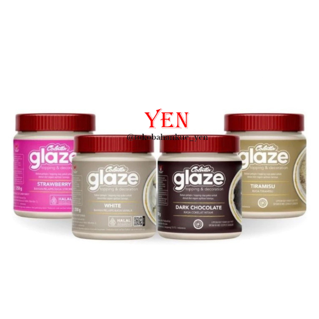 

Colatta Glaze Coklat / Chocolate / Glaze Strawberry/ Glaze White / Glaze Tiramisu 250gr