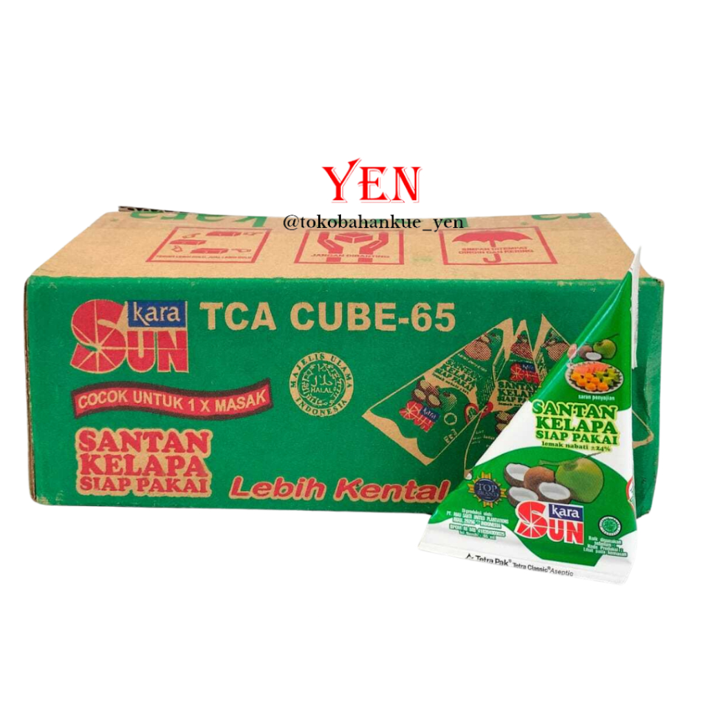 

Sun Kara Santan Kelapa Cair Siap Pakai isi 36 pcs x 65 ml (1 karton)