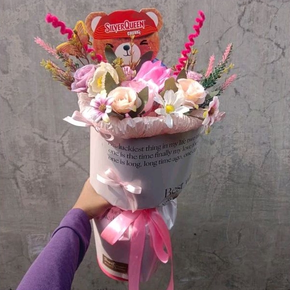 

BUKET COKLAT BERUANG, Buket valentine medium korea