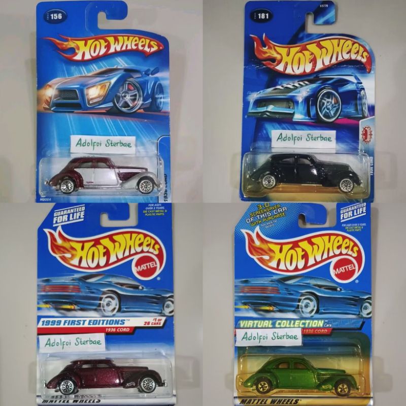 hotwheels hot wheels 1936 cord virtual collection 1999 first editions classic car 156 181 pride ride