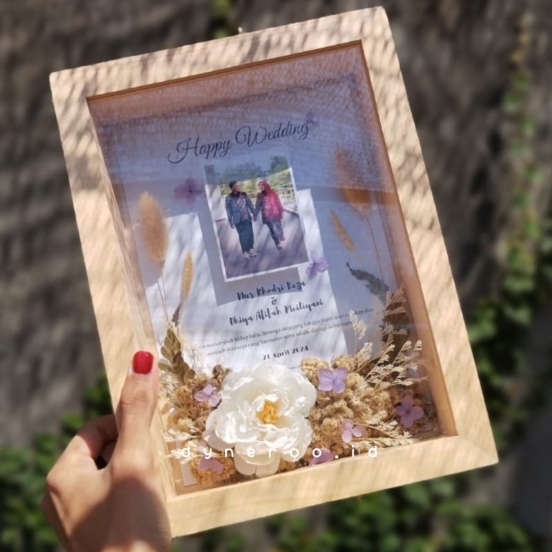 3D Frame Rustic | Pop up frame | Bingkai Mahar | Bingkai Bunga Kering