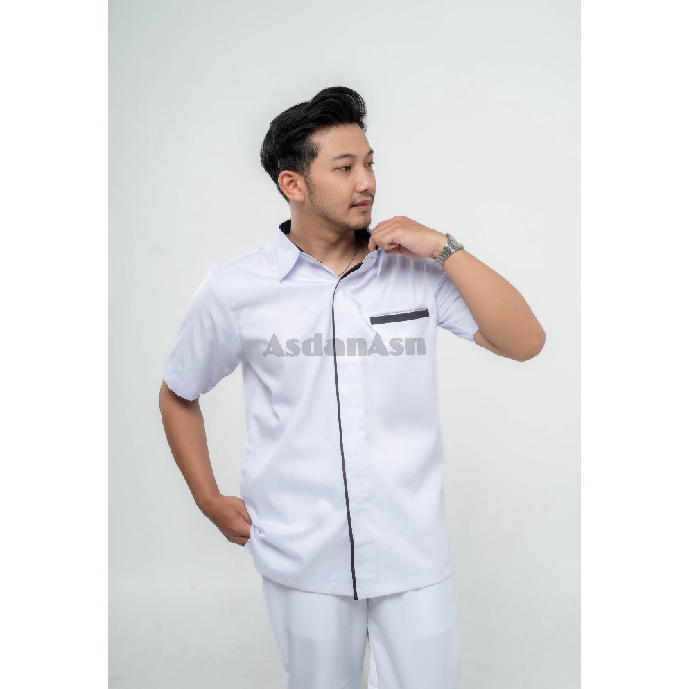Sale BAJU DINAS HITAM PUTIH Polos  Baju Dinas Hitam Putih ASN PRIA