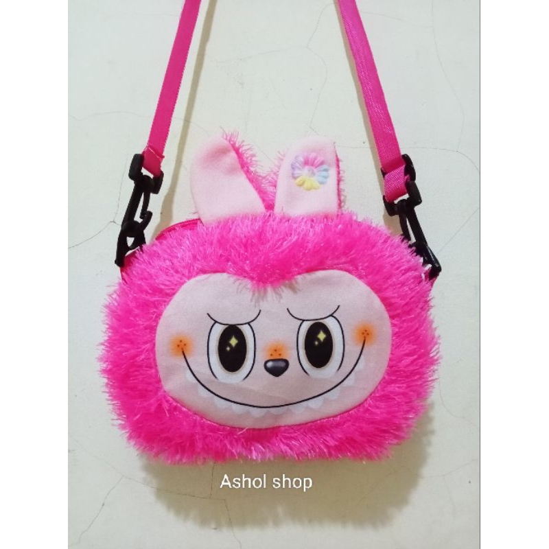tas selempang kepala labubu, tas selempang labubu murah, tas wanita, tas anak,tas remaja