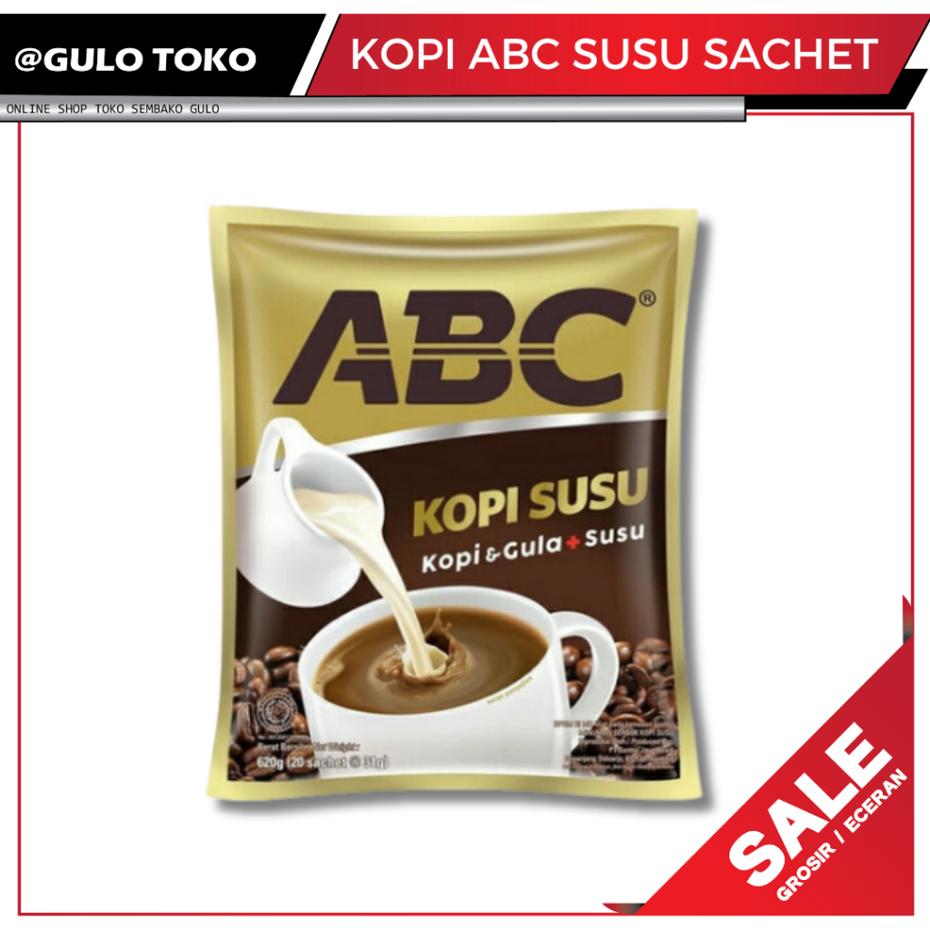 

Kopi ABC SUSU Kemasan sachet 30g Kopi&Gula + Susu