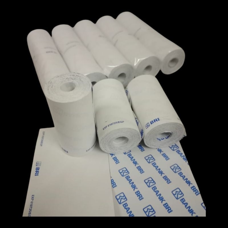

kertas thermal bri 57x30 double logo harga untuk 1 gulung