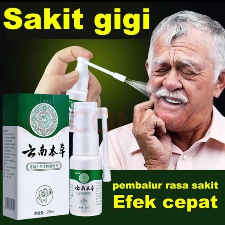 AMPUH Spray Obat sakit gigi berlubang herbal semprot -paling ampuh untuk sakit gigi berlubang