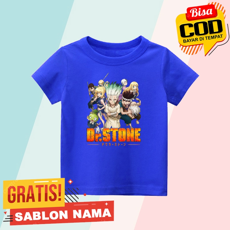 Baju Kaos Anak Dr Stone / Kaos Anak Laki Laki & Perempuan Custom Nama Dr Stone