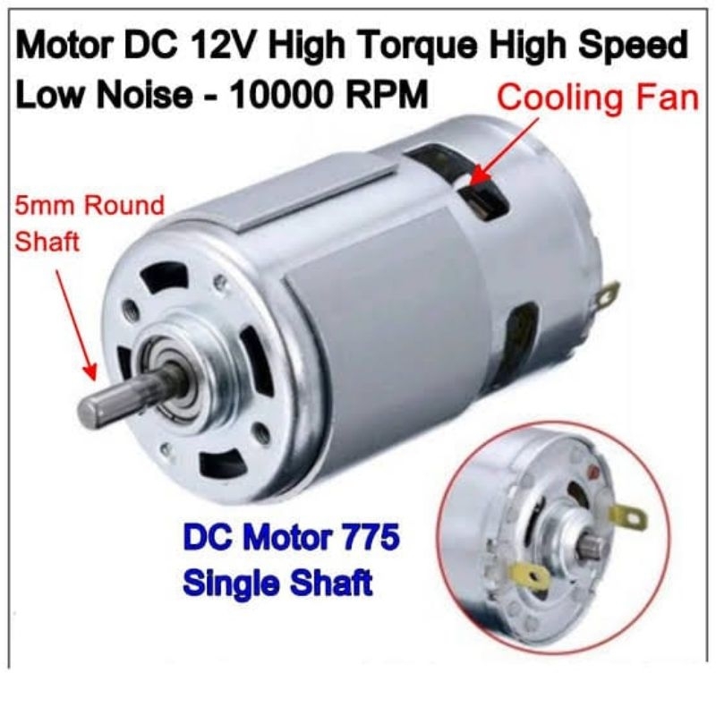 Dinamo 12V DC High Speed Torsi Fan Motor