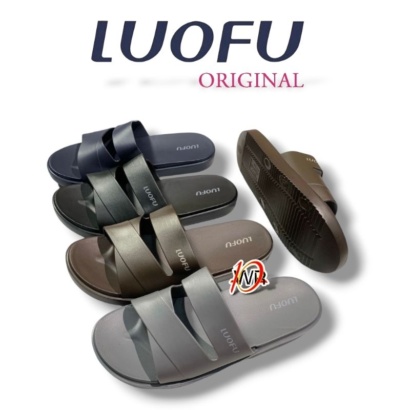 Sandal Karet Luofu Slip On Pria Size 40-44