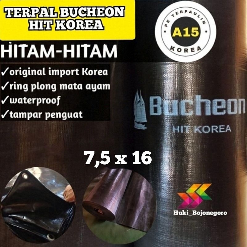 terpal korea A12 A15 hitam terpal tenda terpal premium waterproof