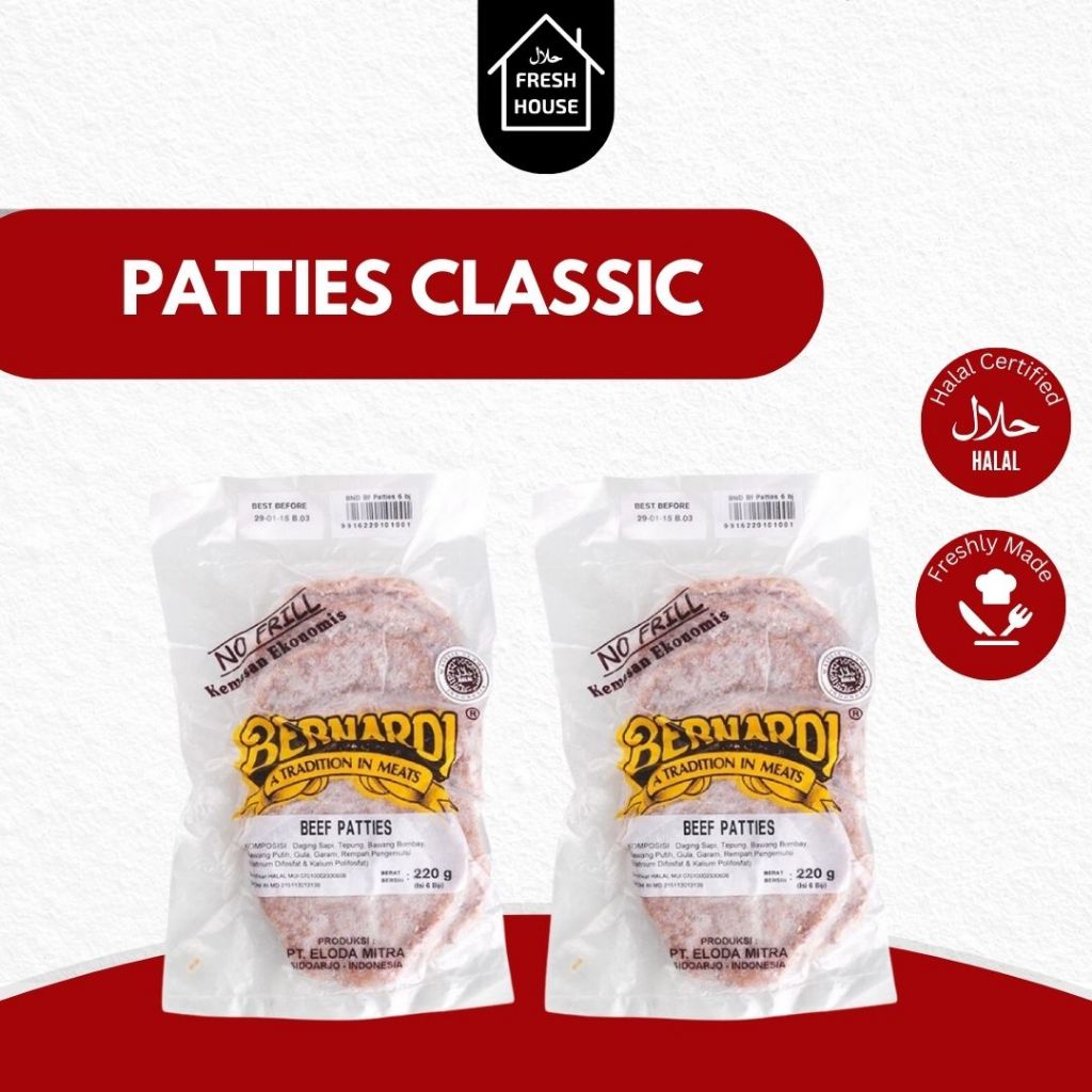 

BEEF PATTIES CLASSIC / BERNARDI BEEF PATTIES CLASSIC 240GR