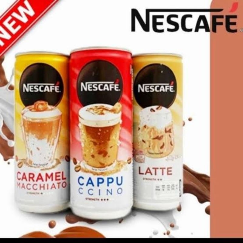 

KOPI NESCAFE KALENG RASA CAPPUCINO | LATTE | CARAMEL | ICE BLACK KEMASAN 220 ML