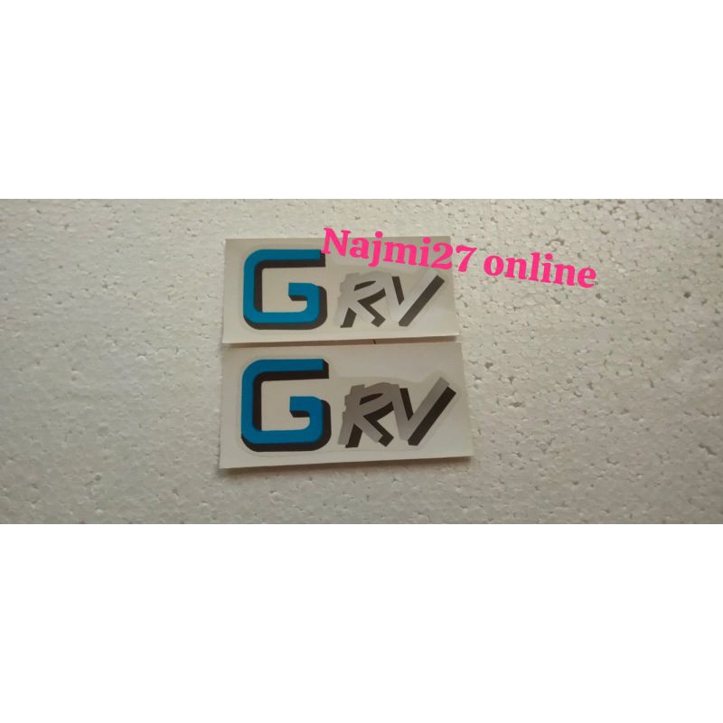 stiker mobil tulisan GRV