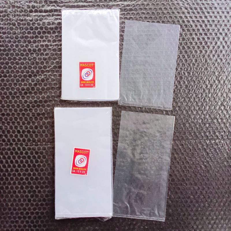 Plastik PP Mascot Tebal 0.3 | 13x20 | 13x25 | Bening ( Pak ) [ Original ]