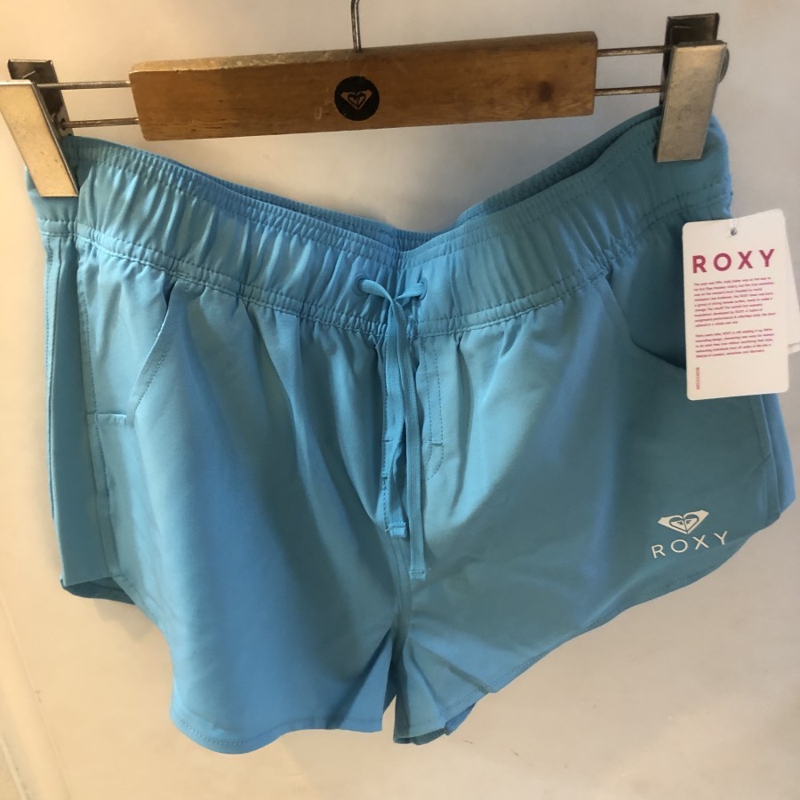 Celana renang wanita roxy original roxy wave 2 inch boardshort blue