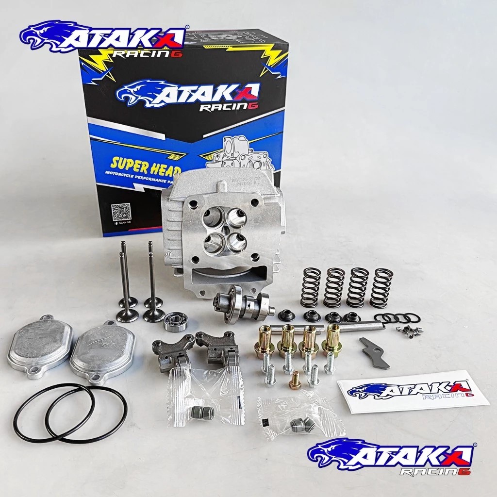 ATAKA RACING Super Head Porting CNC Supra X 125 Fi Blade 125 Fi 4 Klep KYZ 22/19 24/21 25/22 27/24 2