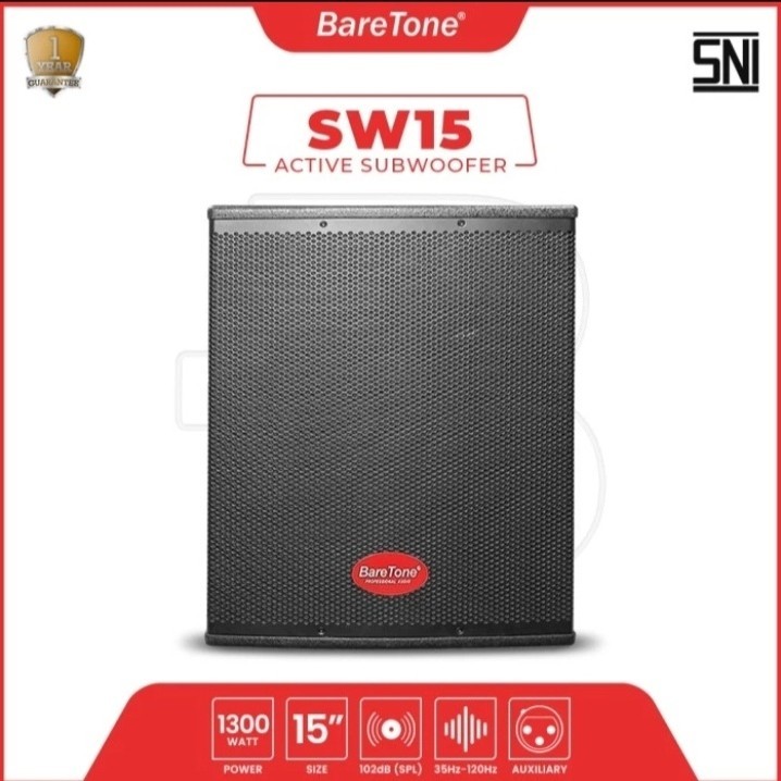 (JUAL 1 BUAH) Subwoofer Aktif Baretone 15 inch karaoke SW15 /SW 15 – ORIGINAL GARANSI