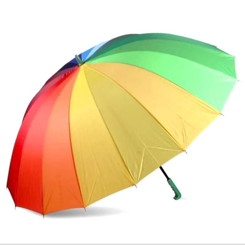 02 PAYUNG JUMBO PELANGI RAINBOW PAYUNG 16 JARI JUMBO PAYUNG ANTI HUJAN PANAS PAYUNG JUMBO