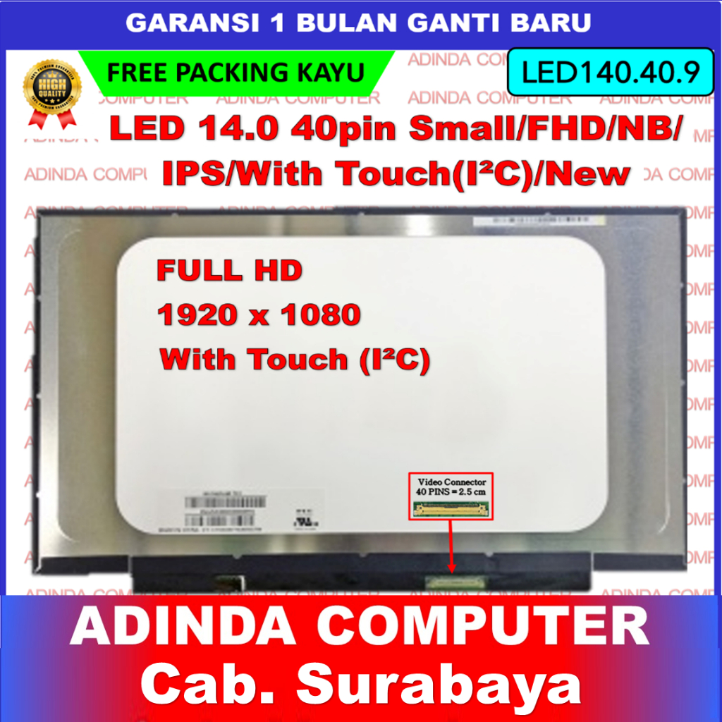 LED LCD Lenovo Chromebook 14E 14.0 14 Inch 40 Pin 40pin Small Narrow Full HD FHD IPS Touch Touchscre