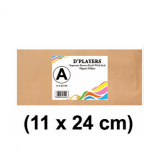 

AMPLOP D`PLAYERS + LEM A 11X24CM ISI 100LBR LKM