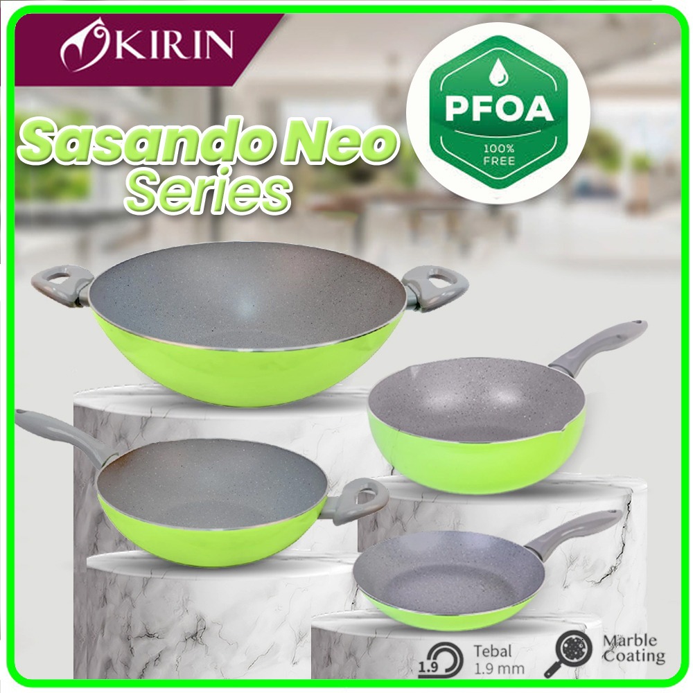 WAJAN KIRIN NEO SASANDO/FRYPAN KIRIN NEO SASANDO/FRY WOK KIRIN NEO SASANDO - Anti Gores Anti Lengket