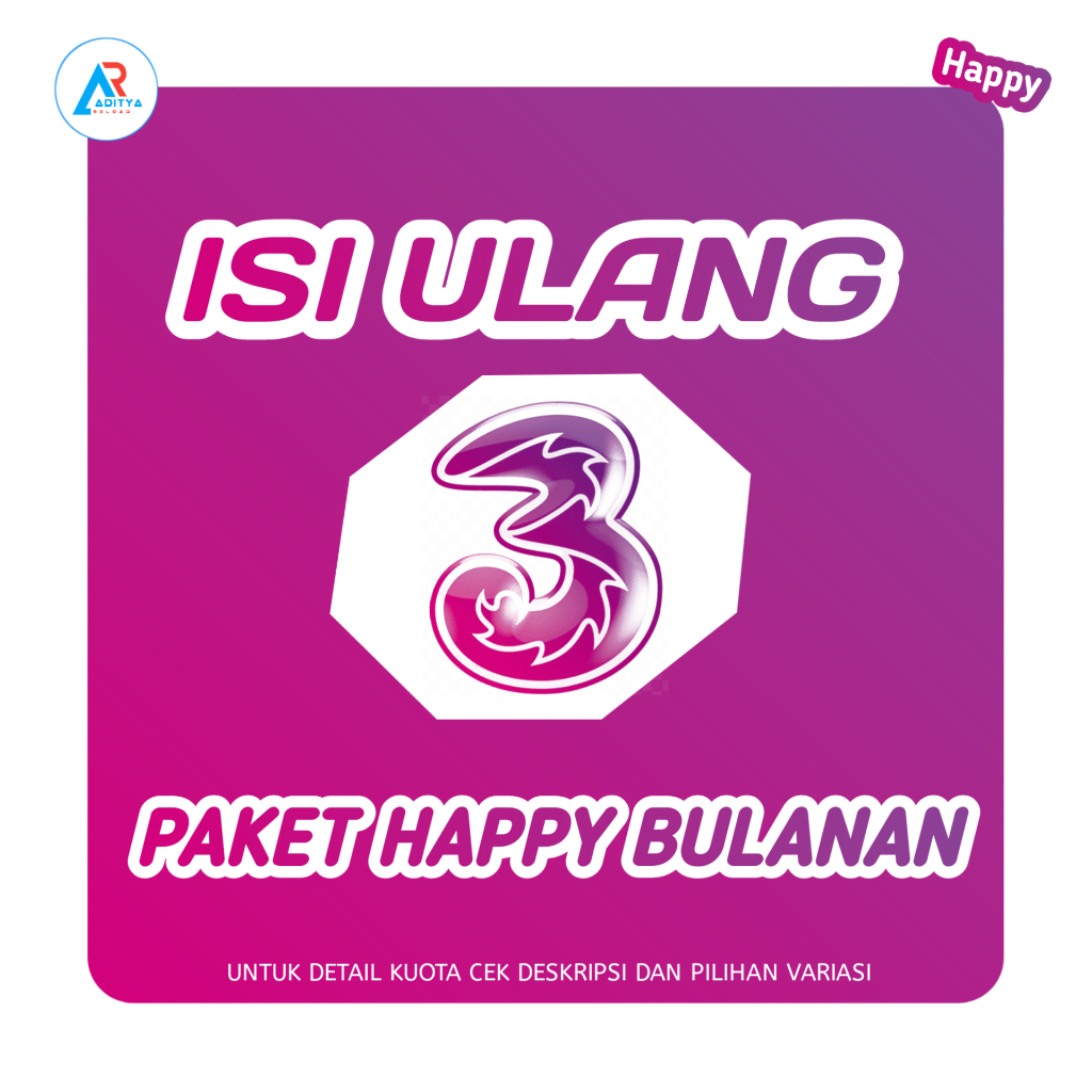 Paket Kuota TRI HAPPY BULANAN ISI ULANG