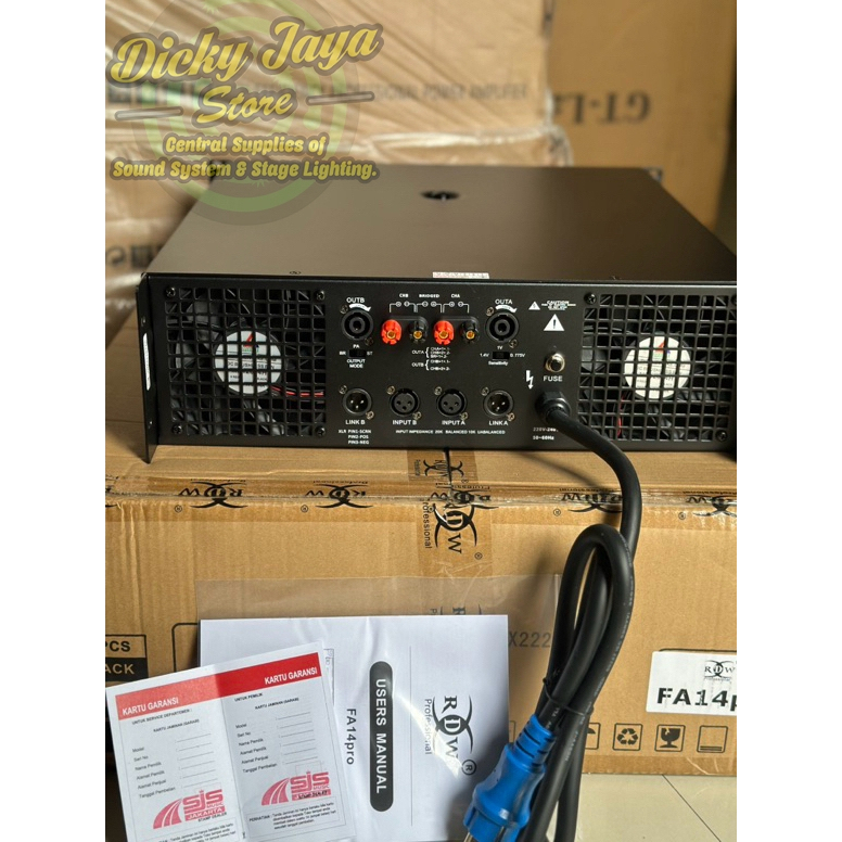 POWER AMPLIFIER RDW FA14PRO / RDW FA14PRO / POWER AMPLIFIER / POWER AUDIO SYSTEM