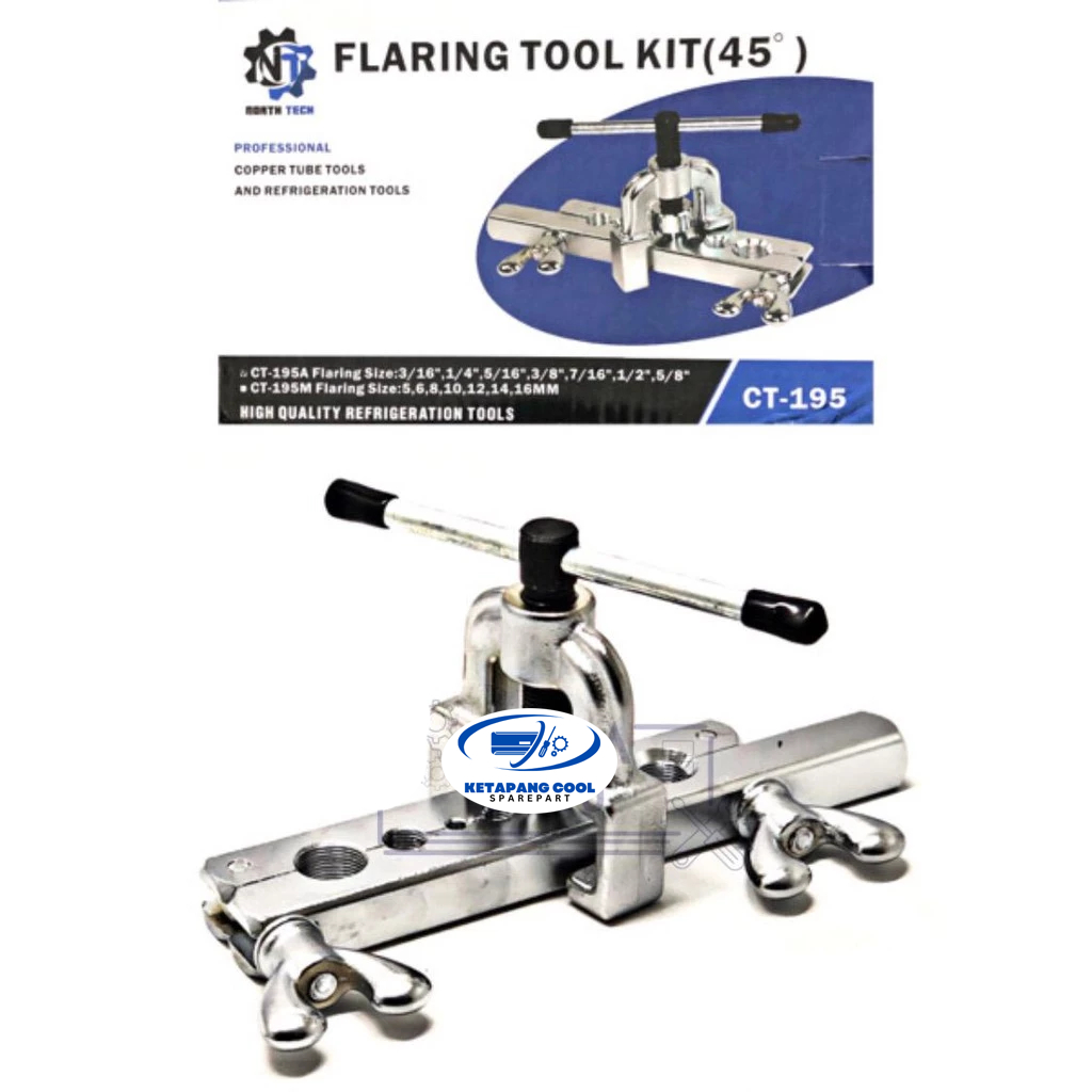 flaring tool single ct-195 flaring pipa ac tembaga