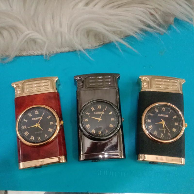 Mancis gas + jam lampu(api bara)