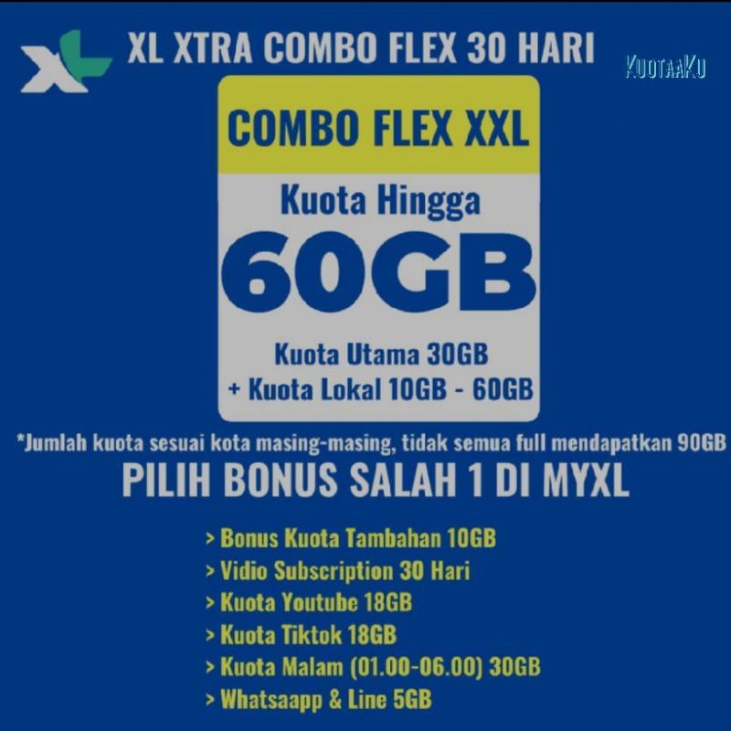 TERMURAH INJECT PAKET DATA XL combo flex 5gb 10gb 15gb 27gb 43gb 60gb 80gb PROMO