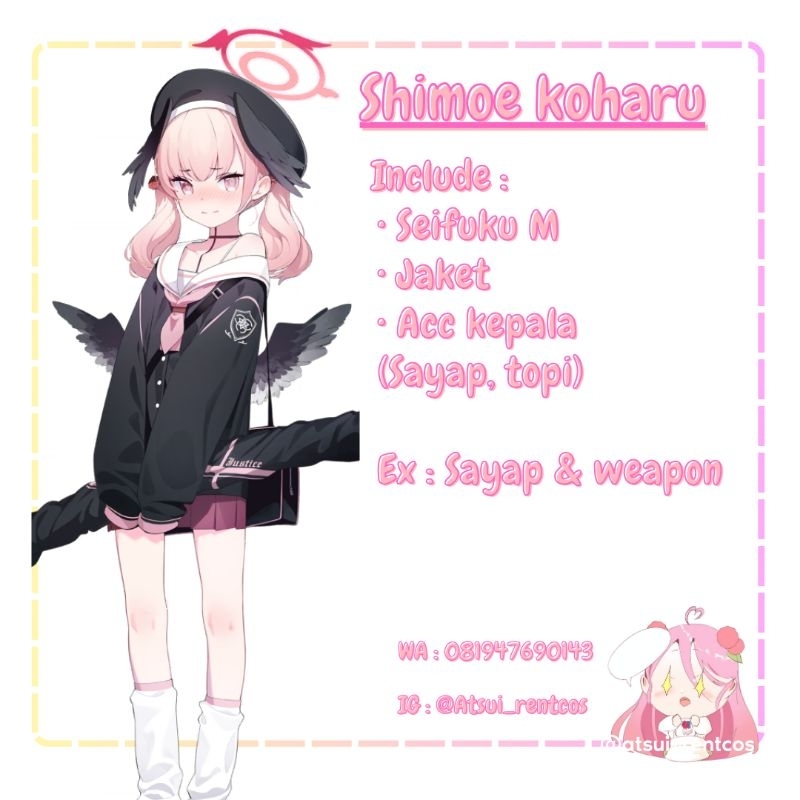 RENTAL COSPLAY KOHARU BLUE ARCHIVE