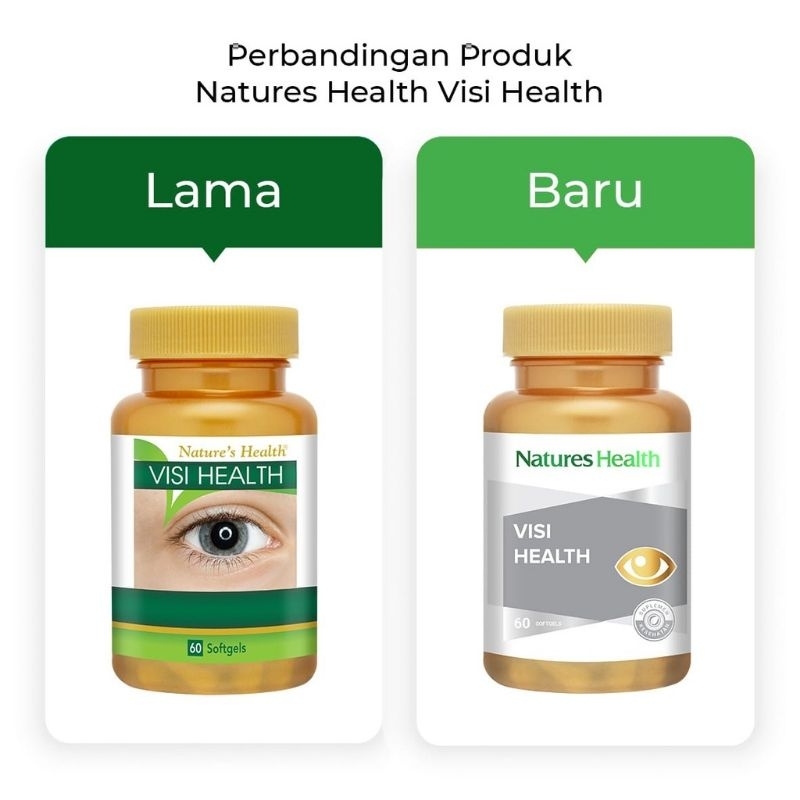Visi Health 60’s Nature’s Health Vitamin Mata Minus, Katarak, Glukoma Suplemen Mata