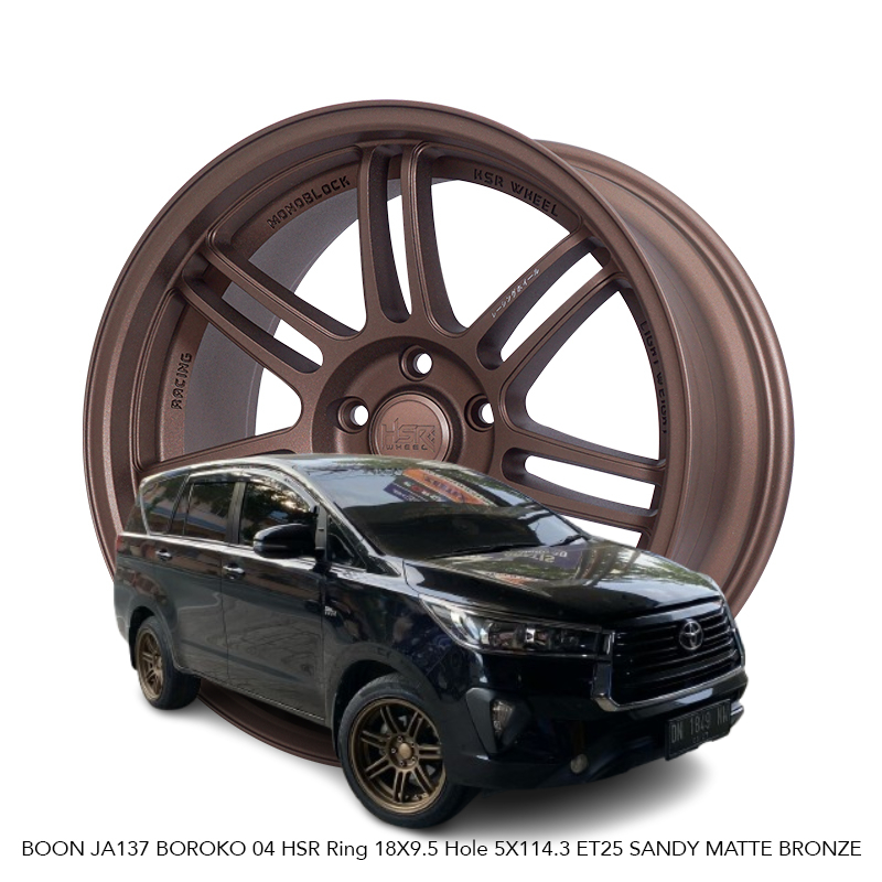 Velg Racing Mobil Toyota Innova Reborn Ring 18 Tapak Lebar, Velg Hsr Wheel Boon