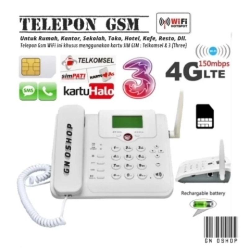 Telepon GSM WiFi Hotspot 4G LTE Telp Telpon Telephone Fwp Fwt Phone GSM Hotspot Wifi Rumah Kantor