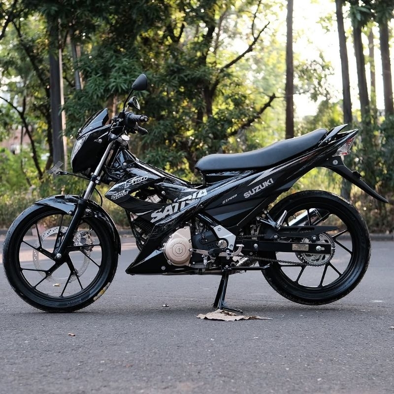 striping sticker lis standar ori satria fu facelift 150 tahun 2013 SATRIA FU FL 2014 hitam