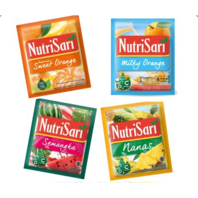 

Nutrisari Sachet Semangka Sweet Orange Milky Orange Nanas