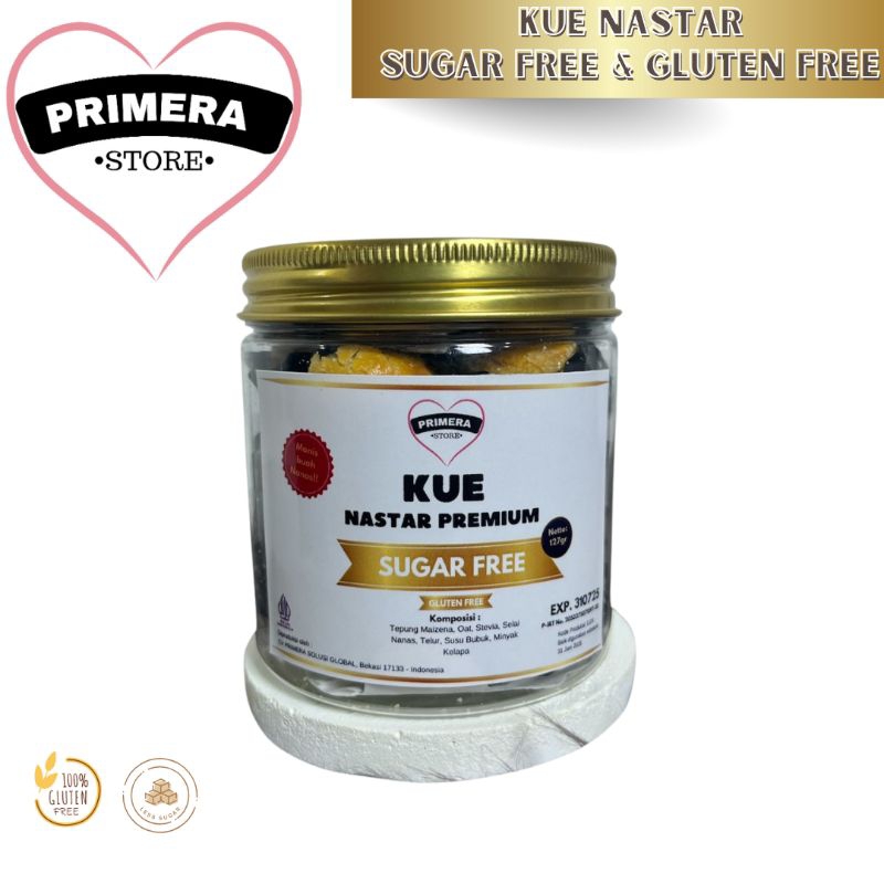 

Primera Store Kue Lebaran Nastar Sehat No Gluten No Sugar Premium 127g & 286g
