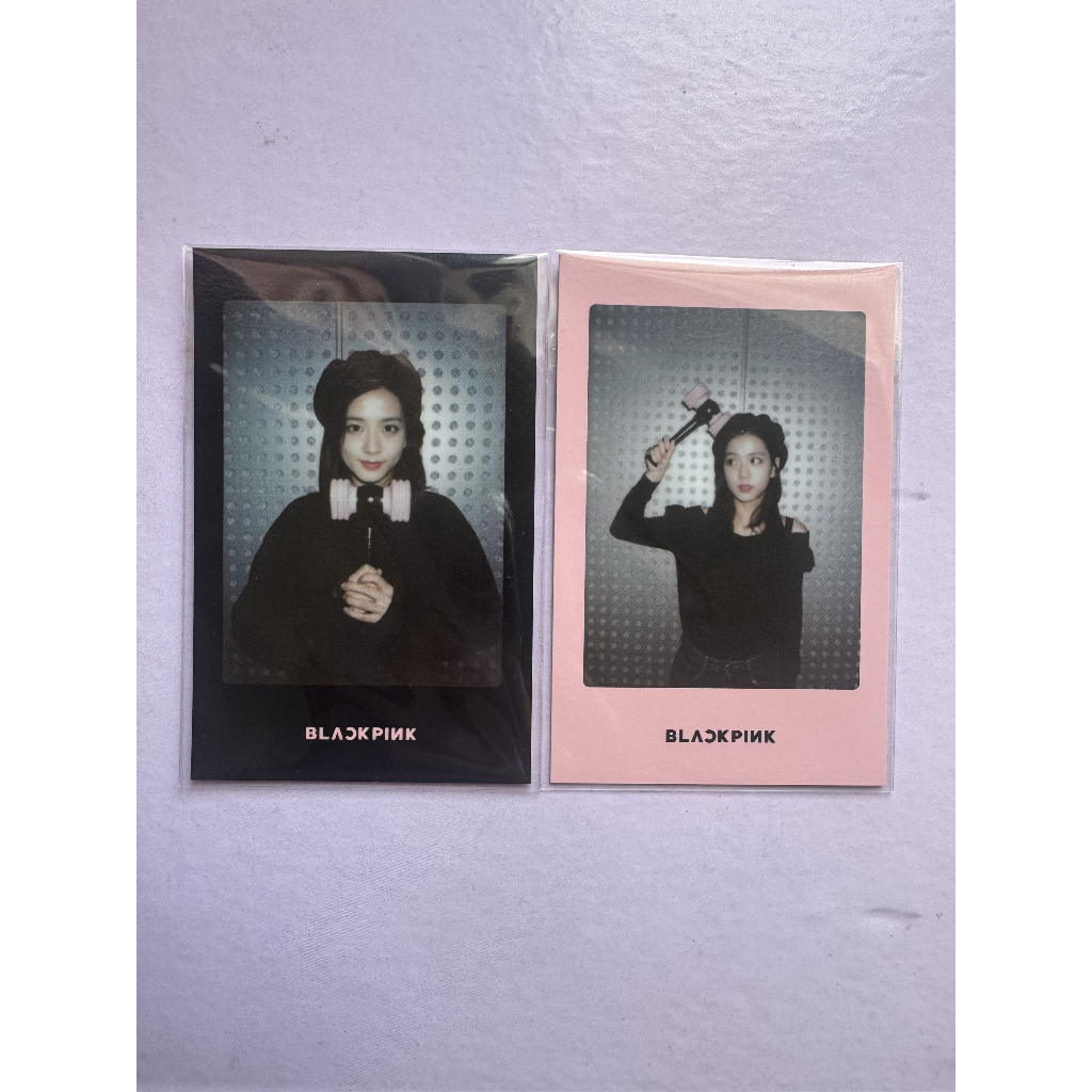 [TAKE ALL] PHOTOCARD PC POLAROID POLA PRE ORDER BENEFIT POB BLACKPINK BP JISOO LIGHTSTICK LS VERSI 1