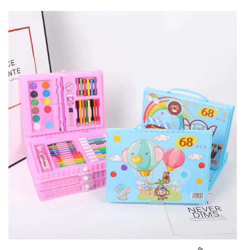

Drawing Set 68pcs Oil Pastel Crayon 68 IN 1 Set Krayon Mewarnai dan Melukis Lengkap