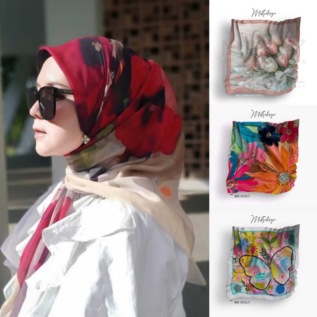 HIJAB SEGIEMPAT Motif Kerudung Voal Premium motif hijab segiempat motif hijab polos denay premium