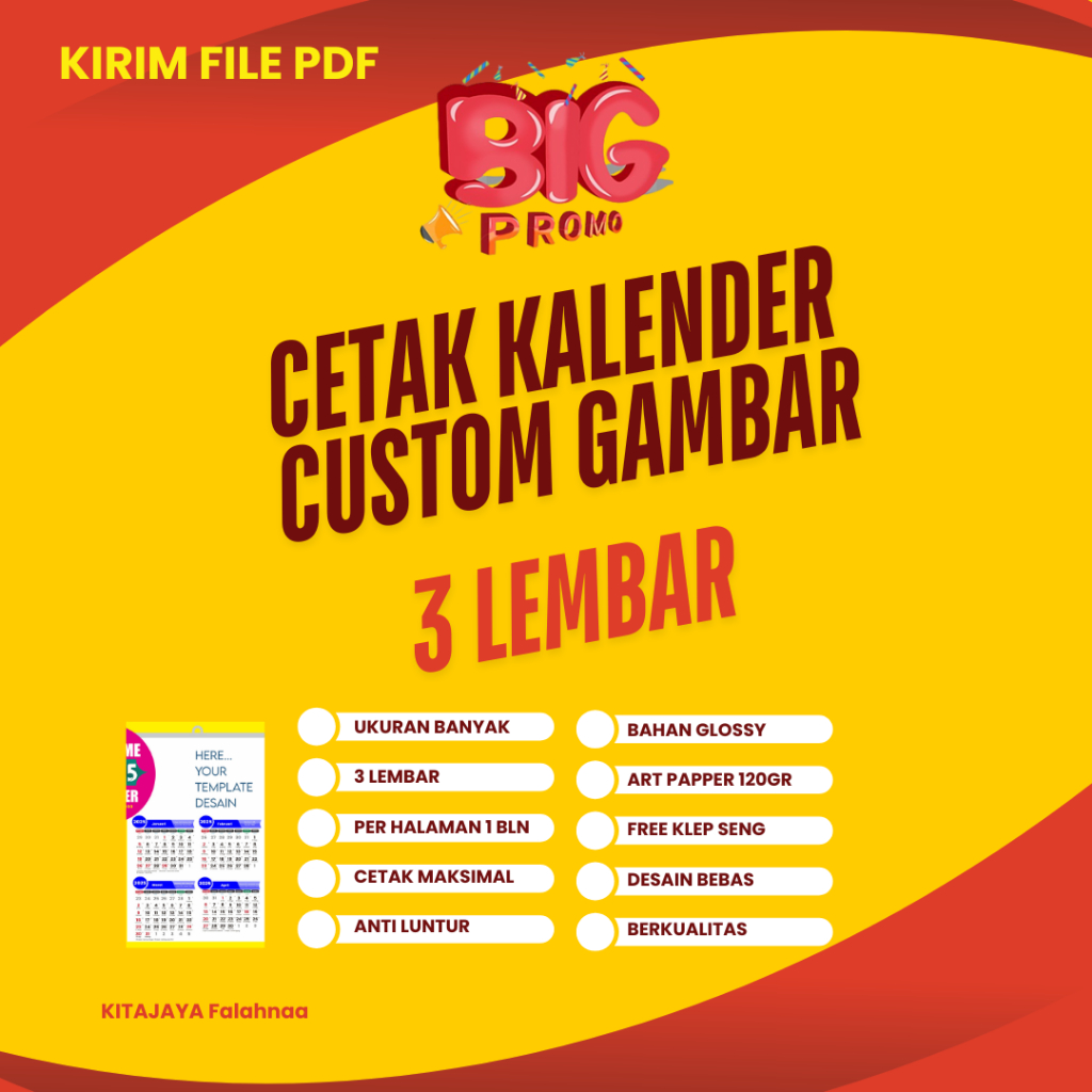 

KALENDER 2026 CUSTOM 3 LEMBAR