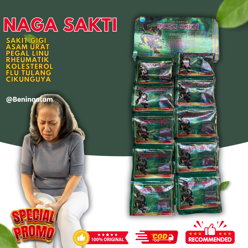 

Naga Sakti Kapsul Asam Urat Nyeri Sendi 20 Sachet Original