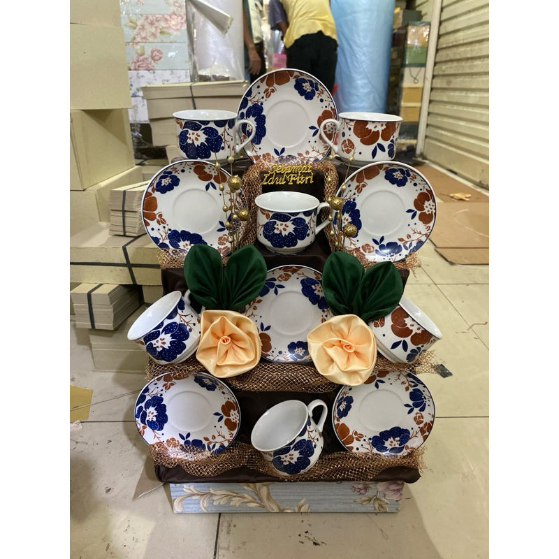 

parcel tea set lebaran/hampers pecah belah 2025