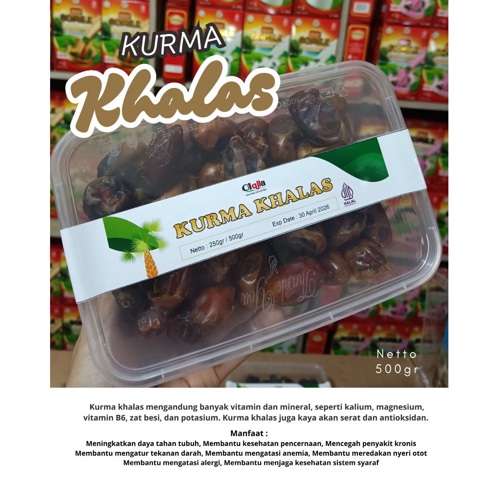 

Kurma Khalas Repack 500gr Merk Saad