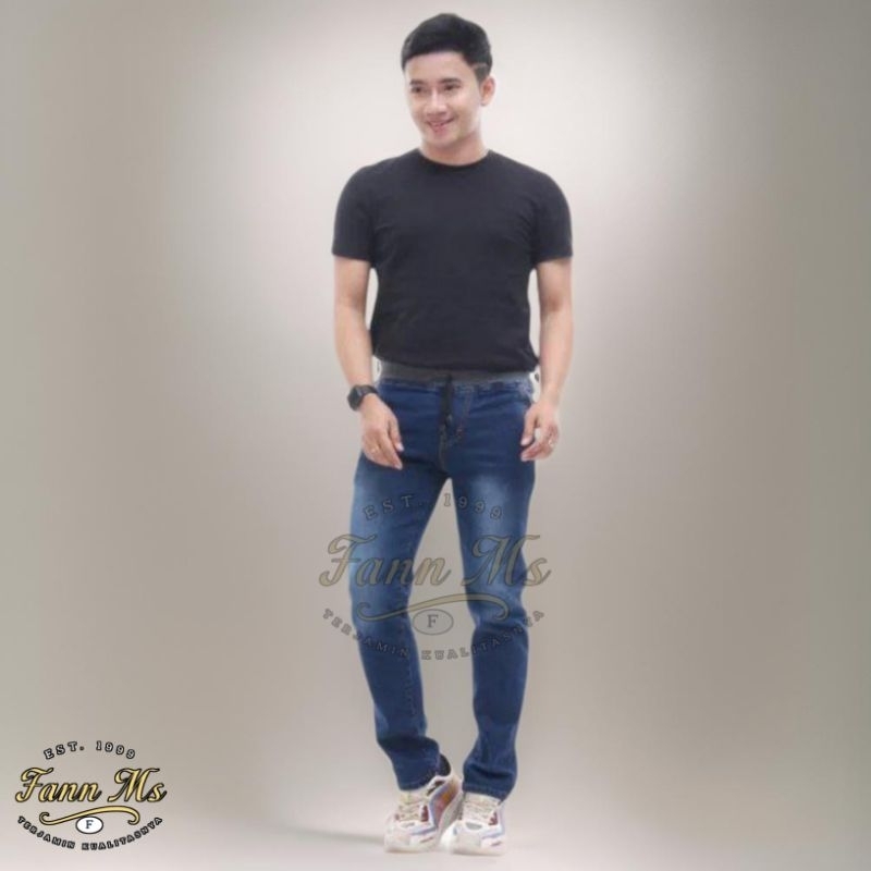 Celana Panjang Stretch Pria – Pinggang Karet Fleksibel, Premium Quality