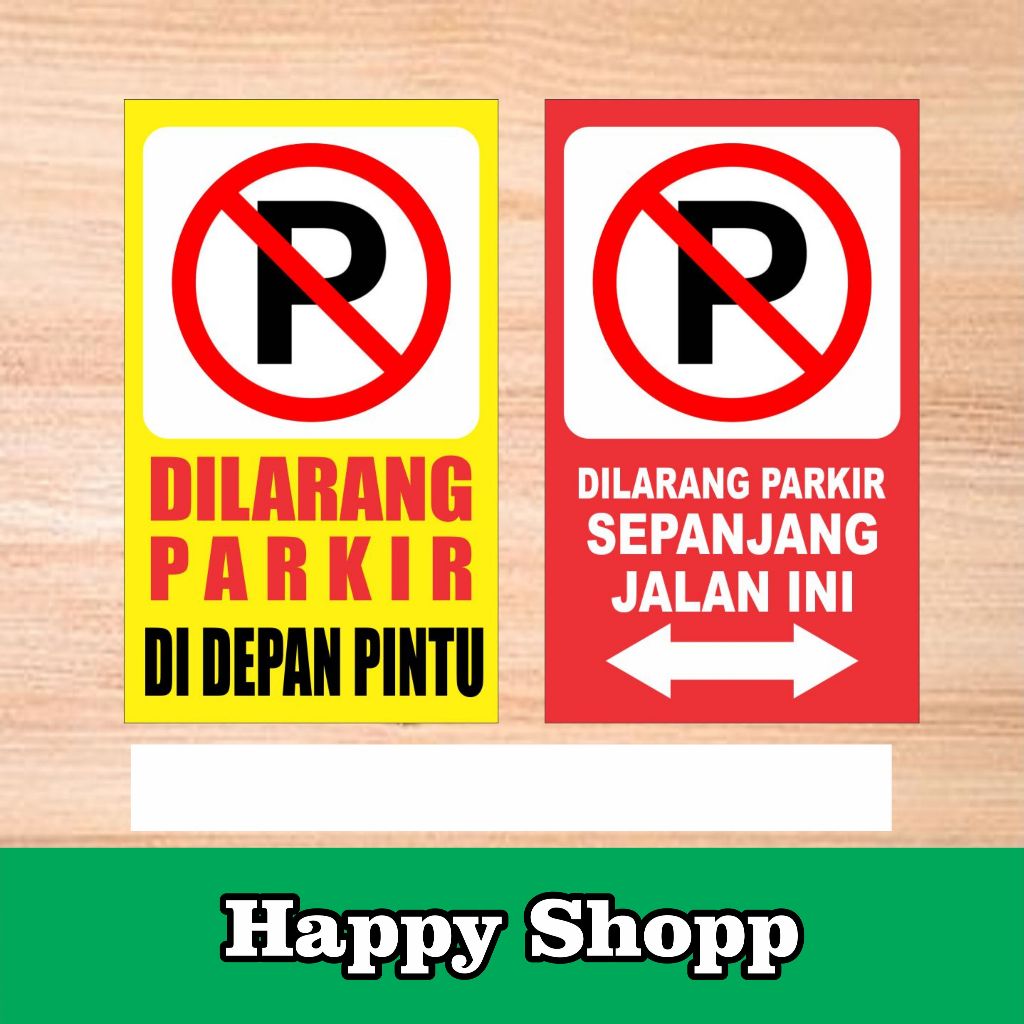 Spanduk dilarang parkir depan rumah, depan toko, kantor / spanduk dilarang parkir