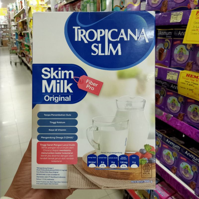 

Tropicana Slim Skim Milk Original Fiber Pro 500 gr